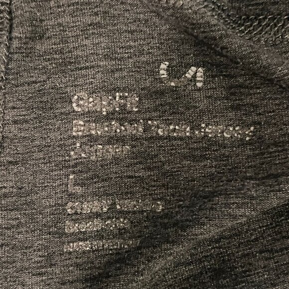 Gap Fit Brushed Tech Jersey Jogger Pants Charcoal Gray Size Large - Picture 4 of 6